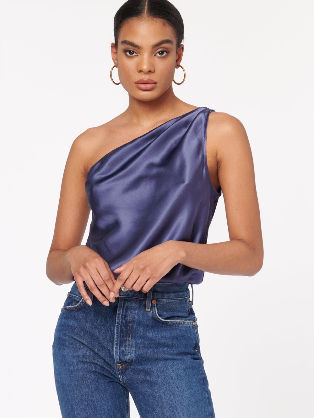 $195 Cami NYC - Darby Bodysuit in Nightshadow size XS EUC Silk